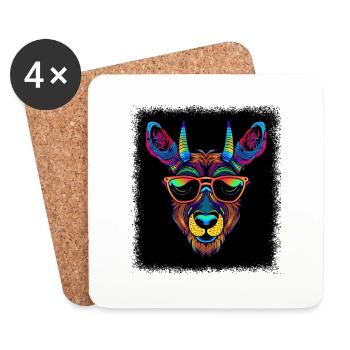Birthday Scary Fingers Happy Funny - Coasters (set of 4) - white - Front