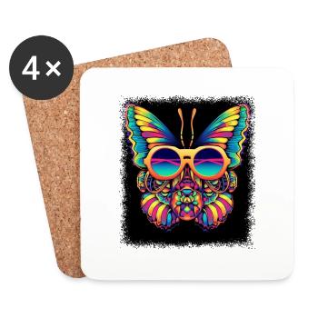 insect nature gift geek quote present idea funny - Coasters (set of 4) - white - Front