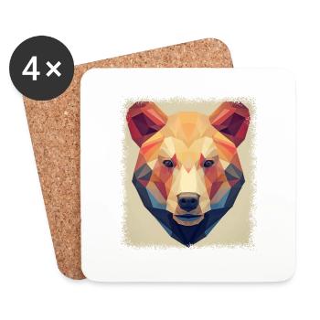 ice bear joke present idea geek coati grumbler - Untersetzer (4er-Set) - Weiß - Vorne