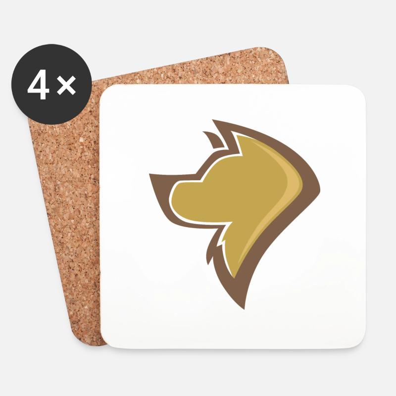 Hund - Untersetzer (4er-Set) - Weiß