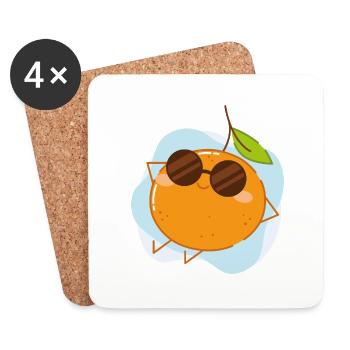 Sommer - Untersetzer (4er-Set) - Weiß - Vorne