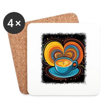 peace symbol peace for paris present idea bird - Untersetzer (4er-Set) - Weiß - Vorne