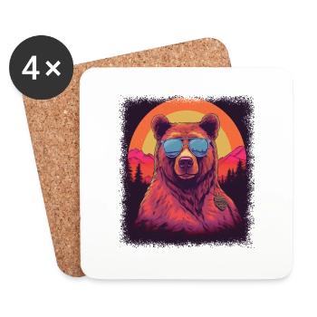 funny sayings awesome birthday cool coati - Untersetzer (4er-Set) - Weiß - Vorne