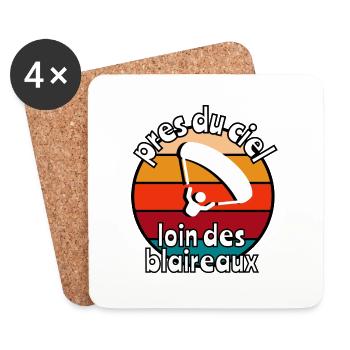 Près du ciel loin des blaireaux - Dessous de verre (lot de 4) - blanc - Devant