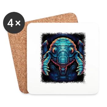 tortoises animal wave animal protection gift - Untersetzer (4er-Set) - Weiß - Vorne