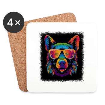 Beagle Gifts Joke Dog Lover Love Geek Dog Breed - Coasters (set of 4) - white - Front