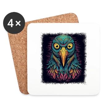 Petit Pingouin Citation Tous les designs Fun Emperor - Dessous de verre (lot de 4) - blanc - Devant