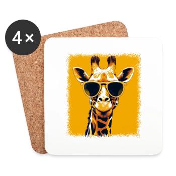 present present idea giraffe funny quote cute - Coasters (set of 4) - white - Front