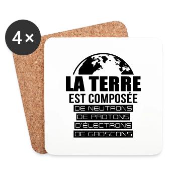 LA TERRE - Dessous de verre (lot de 4) - blanc - Devant