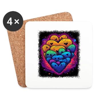 Peace for Paris Dictons drôles d’humour génial - Dessous de verre (lot de 4) - blanc - Devant