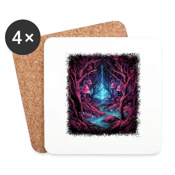 Mouvement anti-guerre pour la paix Fierté Geek Symbole de paix - Dessous de verre (lot de 4) - blanc - Devant