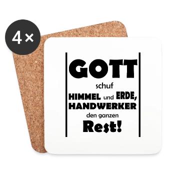 Handwerker Handyman Handwerk Werkzeug Baustelle - Untersetzer (4er-Set) - Weiß - Vorne