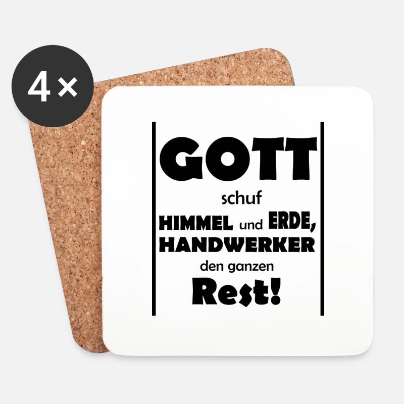 Handwerker Handyman Handwerk Werkzeug Baustelle - Untersetzer (4er-Set) - Weiß