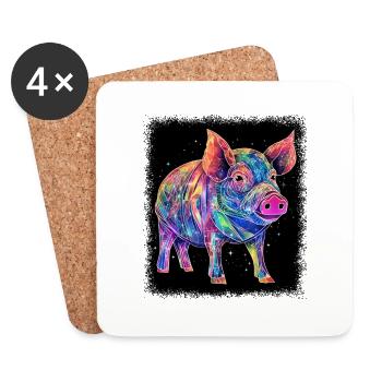 jokes peace symbol peace for paris fun geek - Coasters (set of 4) - white - Front