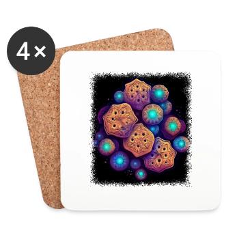 dove of peace peace for paris funny sayings hippie - Coasters (set of 4) - white - Front