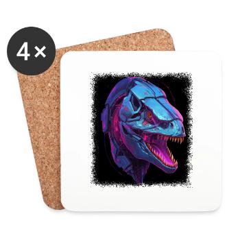 Trex Costume Tshirts - Coasters (set of 4) - white - Front