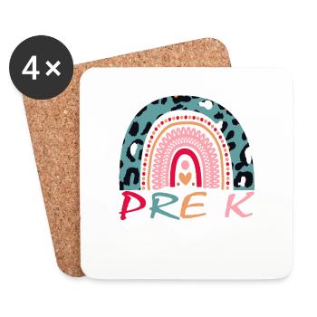 Boho Kindergarten Squad Gift - Coasters (set of 4) - white - Front