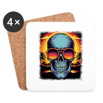 Geek Funny Statement Citation Human Skeleton - Dessous de verre (lot de 4) - blanc - Devant