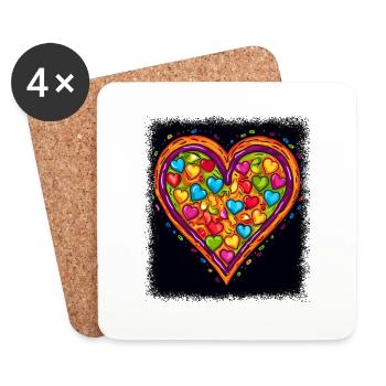 present idea birthday present idea love humor - Untersetzer (4er-Set) - Weiß - Vorne
