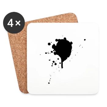 Splashes of color - Coasters (set of 4) - white - Front