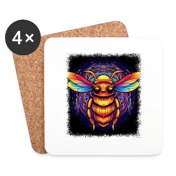 Bumble Bee Funny Sayings Baby Bag Present Idea Fun - Coasters (set of 4) - white - Front