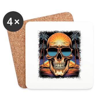 Baby Skeleton Tshirts Skull Skeleton Costume - Coasters (set of 4) - white - Front