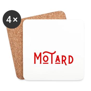 Pas parfait mais motard - Dessous de verre (lot de 4) - blanc - Devant