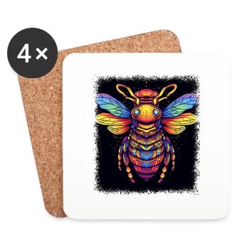 bee whisperer birthday present idea save the bees - Coasters (set of 4) - white - Front