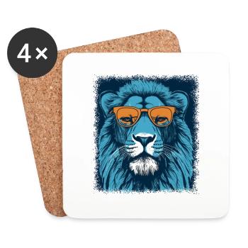 animal design geek 1979 vintage gift mammal big - Untersetzer (4er-Set) - Weiß - Vorne