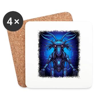 Idée actuelle refuge pour animaux Sauvetage animal - Dessous de verre (lot de 4) - blanc - Devant