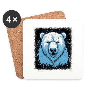 fun gift gift idea brutality bookish humor backer - Untersetzer (4er-Set) - Weiß - Vorne