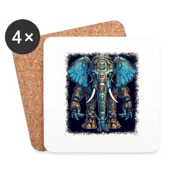 africa dog statement fun baby elephant - Untersetzer (4er-Set) - Weiß - Vorne