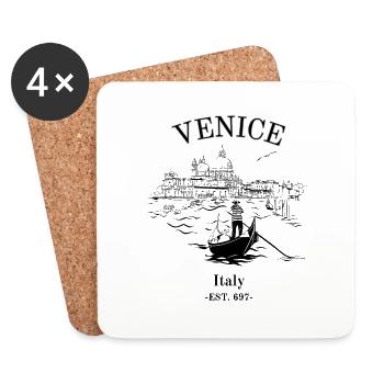 Venedig Souvenir - Untersetzer (4er-Set) - Weiß - Vorne