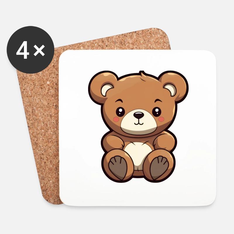 Teddy bär baby - Untersetzer (4er-Set) - Weiß