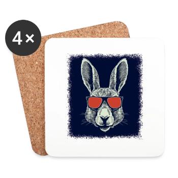 squirrel animal shelter happy awesome - Untersetzer (4er-Set) - Weiß - Vorne