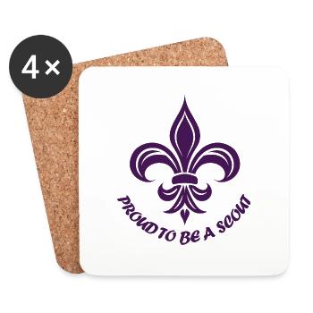 Proud to be a Scout - Untersetzer (4er-Set) - Weiß - Vorne