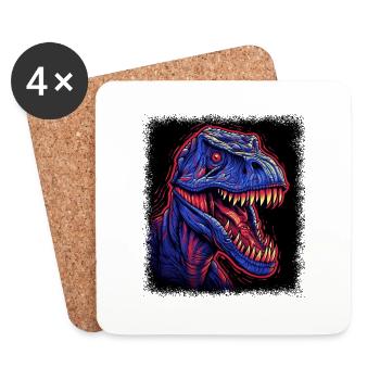 funny sayings cute dinosaur costume gifts - Untersetzer (4er-Set) - Weiß - Vorne