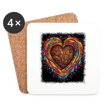 Présenter la paix mondiale idée de cadeau d’anniversaire génial - Dessous de verre (lot de 4) - blanc - Devant