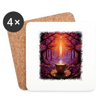 Drôle de cadeau du mouvement de paix Hippie Cool des années 60 - Dessous de verre (lot de 4) - blanc - Devant