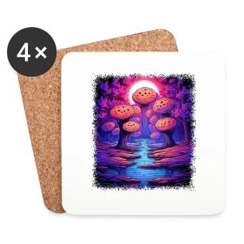 peace cool pride counterculture awesome - Coasters (set of 4) - white - Front