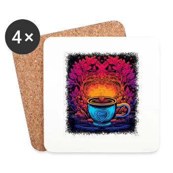 boba tea bday that's the tea gift tea cool asian - Coasters (set of 4) - white - Front