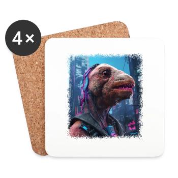 3 bible verse animal sloths birthday controller - Untersetzer (4er-Set) - Weiß - Vorne