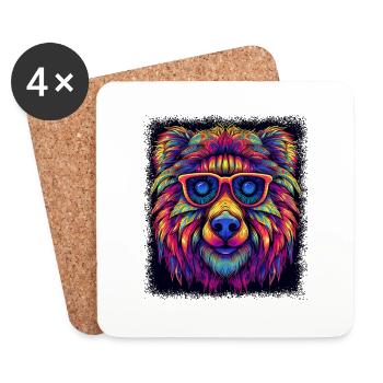 Controller Animal Baby Coffee Team Present Idea - Coasters (set of 4) - white - Front