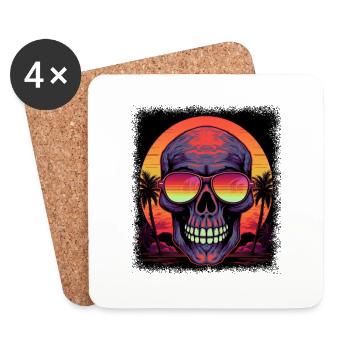death humor drawing fuck you cute funny sayings - Untersetzer (4er-Set) - Weiß - Vorne