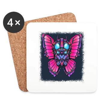 anniversaire cadeau cool cadeau nature insectes humour - Dessous de verre (lot de 4) - blanc - Devant