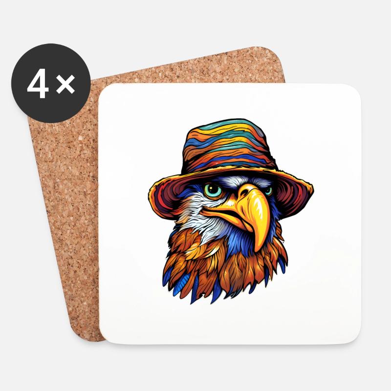 Sommer-Soaring Eagle - Untersetzer (4er-Set) - Weiß