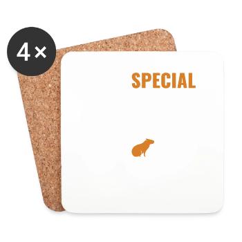 STAY SPECIAL Capybara - Untersetzer (4er-Set) - Weiß - Vorne