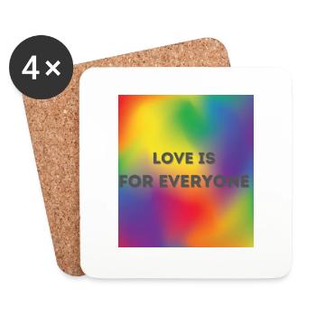 Love is for everyone. - Untersetzer (4er-Set) - Weiß - Vorne