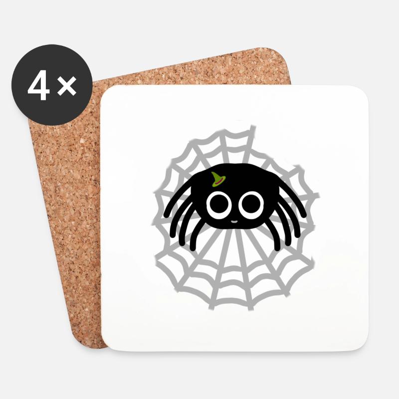 Ich bin eine Spinne! - Untersetzer (4er-Set) - Weiß