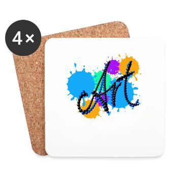Art,typo, Art, Colors, Painting - Coasters (set of 4) - white - Front